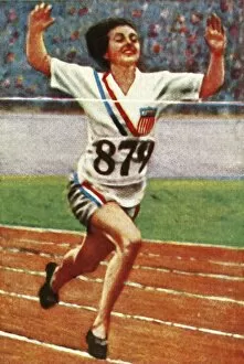Winning Gallery: American athlete Betty Robinson, winner of the womens 100m, 1928. Creator: Unknown