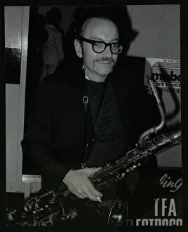 Baritone Saxophone Gallery: American baritone saxophonist Pepper Adams at the Newport Jazz Festival, Middlesbrough, July 1978