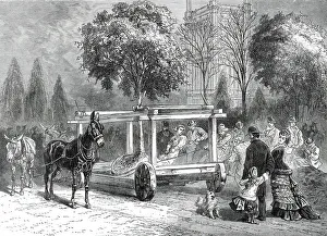 Worlds Fair Prints: The American Centennial Exhibition at Philadelphia: transplanting trees in the grounds