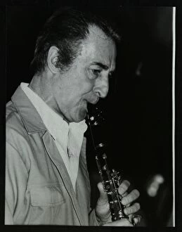 Bass Clef Gallery: American clarinetist Buddy DeFranco playing at the Bass Clef, London, 1985. Artist