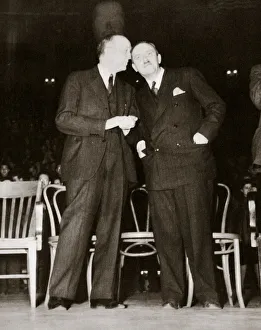 Communism Prints: American Communist leaders William Foster and Earl Browder, 1940