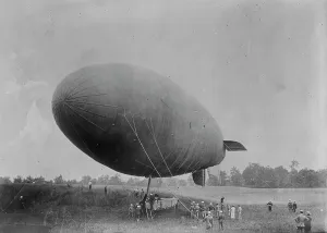 Dirigible Prints: American dirigible, blimp type, between c1915 and c1920. Creator: Bain News Service
