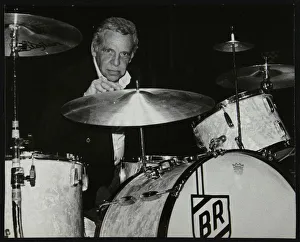 Drum Prints: American drummer Buddy Rich playing at the Royal Festival Hall, London, June 1985