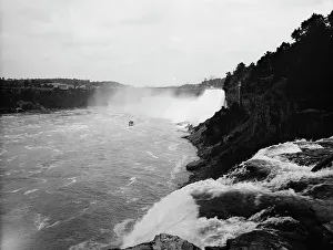 Falls Prints: American Falls from Goat Island, between 1880 and 1897. Creator: Unknown