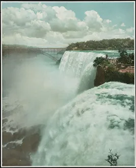 William H Prints: American Falls from Goat Island, c1912. Creator: William H. Jackson