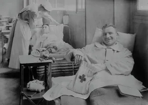 Casualties Prints: American Field hospital, Auteuil, c1915. Creator: Bain News Service