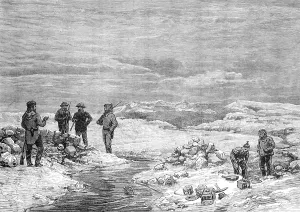 First Nations Prints: The American Franklin Search Expedition - grave of Lt