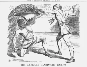 The American Gladiators - Habet!, 1865. Artist: John Tenniel