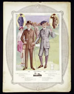 American golf fashion plate, c1910