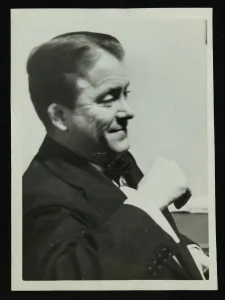 Eddie Prints: American guitarist an banjo player Eddie Condon, 1950s. Artist: Denis Williams