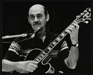 American guitarist Joe Pass playing at the Shaw Theatre, London, 31 July 1982. Artist
