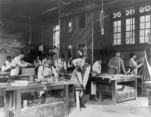 Woodwork Prints: American Indian and African American students at Hampton Institute
