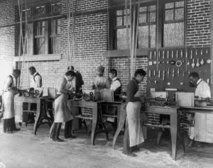 Woodwork Prints: American Indian and African American students at Hampton Institute