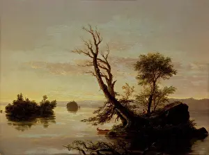 Islands Prints: American Lake Scene, 1844. Creator: Thomas Cole