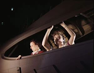 Aircraft Collection: American mothers and sisters, like these women at the Douglas Aircraft... Long Beach, Calif