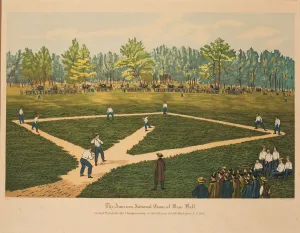 Currier And Ives Prints: The American National Game of Base Ball, ca 1866. Creator: Currier & Ives