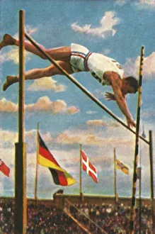 Athletics Gallery: American pole-vaulter Sabin Carr, 1928. Creator: Unknown