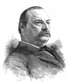 Stephen Grover Cleveland Collection: The American Presidential Election; Mr. Grover Cleveland, Ex-President