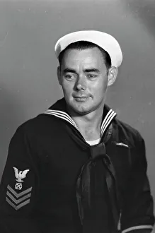Aotearoan Prints: American sailor, 1940s. Creator: Cuba Photographic Studio