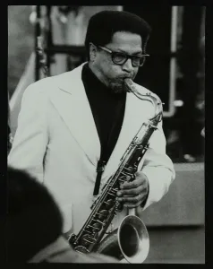Jacquet Prints: American saxophonist Illinois Jacquet playing at the Capital Radio Jazz Festival