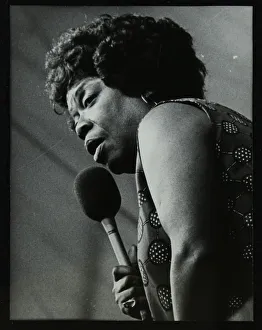 Sarah Gallery: American singer Sarah Vaughan at the Capital Radio Jazz Festival, Knebworth, Hertfordshire, 1981