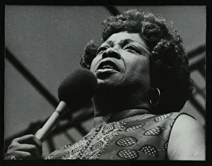 Sarah Gallery: American singer Sarah Vaughan at the Capital Radio Jazz Festival, Knebworth, Hertfordshire, 1981