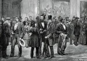 Practical Prints: American Sketches: scene in the Rotunda, Washington, 1876. Creator: Felix Elie Regamey
