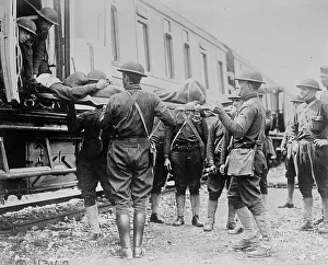Stretcher Prints: American soldiers & wounded, 27 Apr 1918