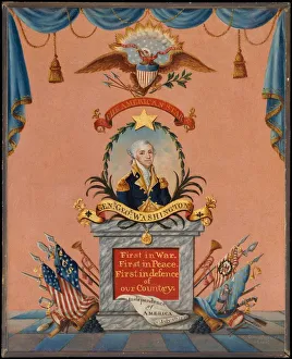 Hagiographical Prints: The American Star (George Washington), ca. 1803. Creator: Frederick Kemmelmeyer