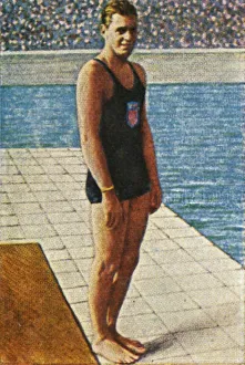Swimming Prints: American swimmer Johnny Weissmuller, 1928. Creator: Unknown