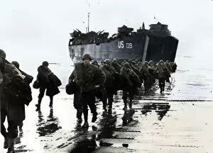 Military Vehicle Gallery: American troops disembark onto the sands of Normandy, 1944