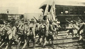 United States National Guard Prints: American troops, First World War, 1917, (c1920). Creator: Unknown