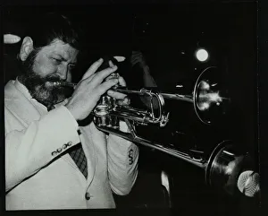 Bobby Prints: American trumpeter Bobby Shew performing at The Bell, Codicote, Hertfordshire, 19 May 1985
