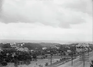 American University, Washington, DC - Air Views, 1914. Creator: Harris & Ewing. American University, Washington, DC - Air Views, 1914. Creator: Harris & Ewing