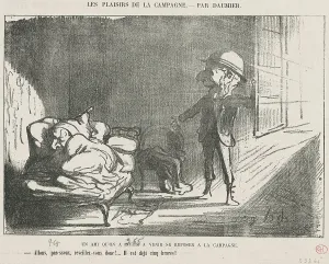 Open Window Prints: Un ami qu'on a invité... 19th century. Creator: Honore Daumier