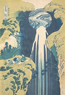 Picnic Prints: The Amida Falls in the Far Reaches of the Kisokaido Road (Kisoji no oku Amida-ga-taki)