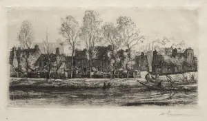 1849 1918 Prints: Amiens, the Banks of the Somme, 1907. Creator: Auguste Louis Lepere (French, 1849-1918)
