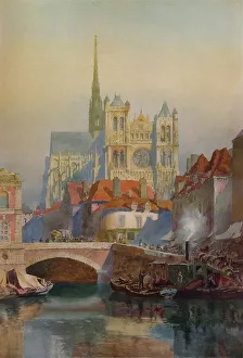 Landing Stage Prints: Amiens Cathedral, c1903, (1938). Artist: Richard Henry Wright