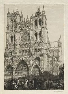Auguste Louis Lepère Gallery: Amiens Cathedral, Inventory Day, 1887. Creator: Auguste Louis Lepere (French, 1849-1918)