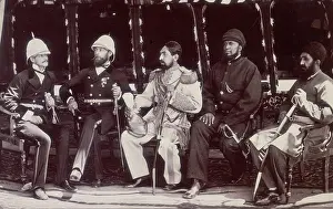Beards Prints: The Amir of Afghanistan with officials