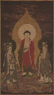 Amitabha Triad, possibly 1400s. Creator: Unknown