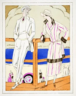 German School 20th Century Prints: Ammeer, Outfits by Gerard Bresser, from Styl, pub. 1922 (pochoir Print)
