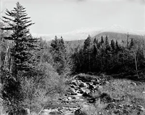 Ammonoosuc River and Mt. Monroe, Mount Pleasant, White Mountains, ca 1900. Creator: Unknown