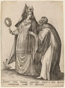 Amoris virus hominem... 1597. Creators: Jean-Jacques Boissard, Robert Boissard