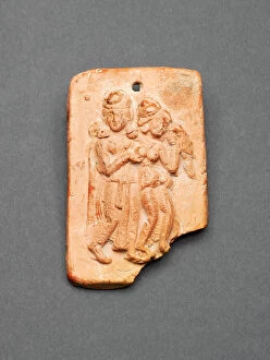Amorous Gallery: Amorous Couple (Mithuna) with Parrot, 1st century B.C. Creator: Unknown