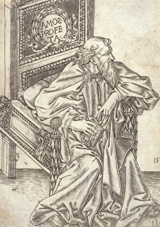 Bartolomeo Prints: Amos, 1475-1480. Creator: Baccio Baldini