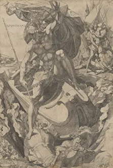 Fiorentino Prints: Amphiaraus, 1540-50. Creator: Domenico del Barbiere