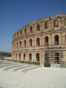 Scaffolding Prints: Amphitheatre of El Jem, Tunisia, 2009. Creator: Amanda Waite