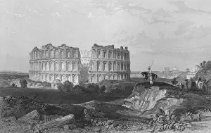Sands Collection: The Amphitheatre of El Jenn, 1841. Artist: John Sands