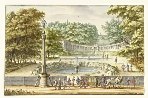 Ornamental Pond Prints: Amphitheatre in Kleef, looking south, 1675-1685. Creator: Jan van Call